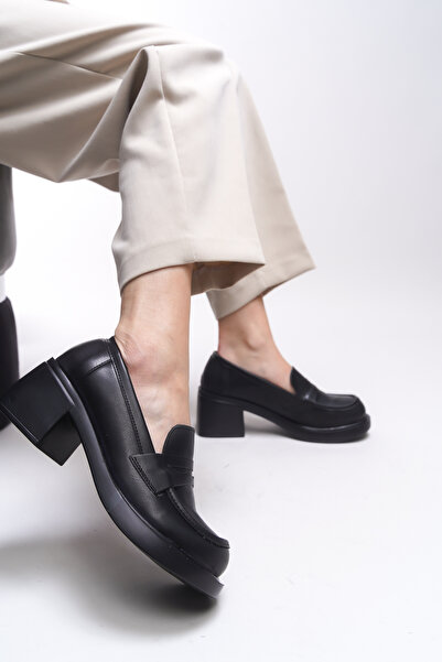 Riccon Yllthyl Kadın Loafer 0012500 Siyah Cilt