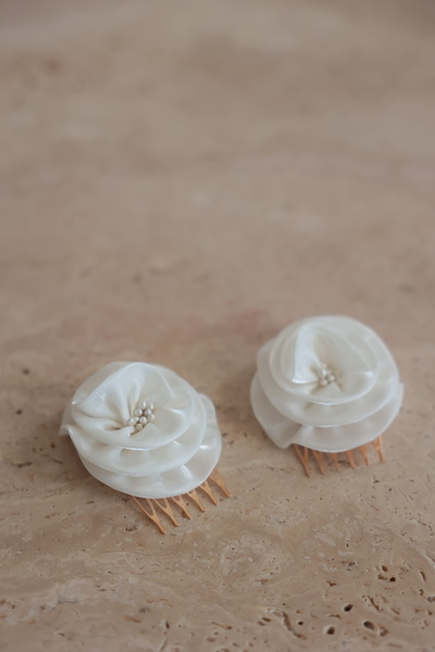 İstoria Bridal Αξεσουάρ μαλλιών Rose & Gold, Σετ με 2 καρφίτσες και αξεσουάρ ...