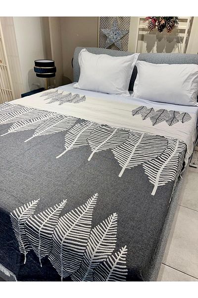 Explore Home Dark Gray, Kayle Double Cotton Bedspread