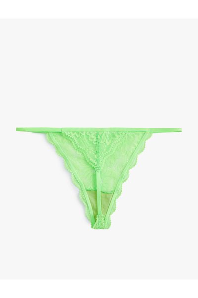 Koton New Season Lace String Panties with Drawstring Sides