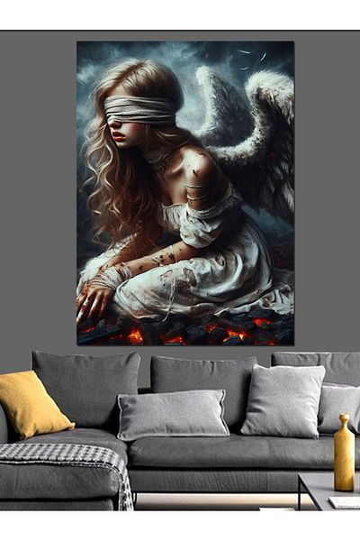 Tablomega Bound Angel Beauty Decorative Canvas - Mdf Wooden Painting