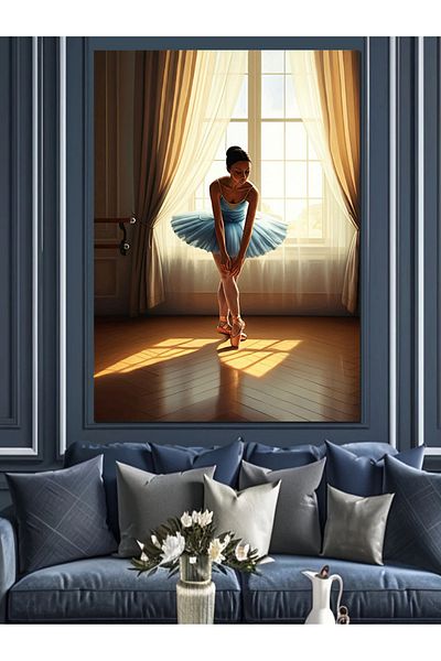 Tablomega Ballerina Light Decorative Canvas - Mdf Wooden Painting