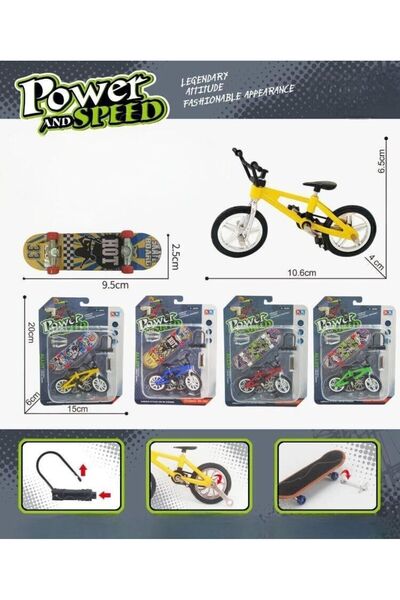 Cici Oyuncak Finger Skateboard Parmak Kaykay Ve Bisiklet Oyun Seti Aksesuarlı