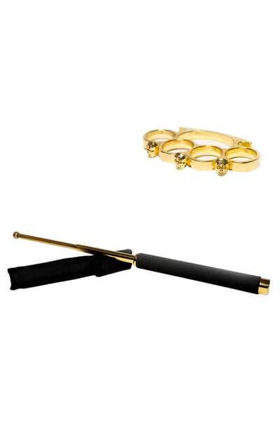 Depox Sada teleskopických hůlí IdeallStore 65 cm a zlaté lebky