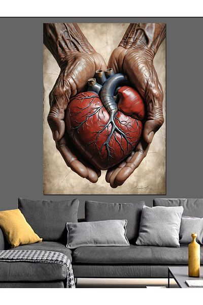 Tablomega Loving Hands Decorative Canvas - Mdf Wooden Painting
