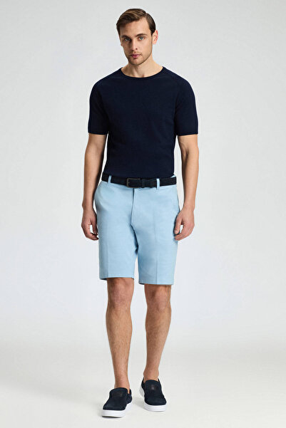 Hemington Pamuk Karışım Açık Mavi Chino Şort
