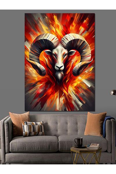 Tablomega Aries Power Decorative Canvas - Mdf Wooden Painting