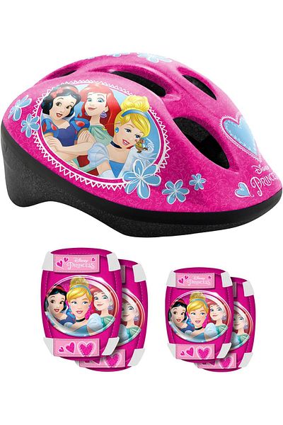 Disney Children's protective set, helmet, knee pads and elbow pads, multicolor, 3-6 years, Princess Disney
