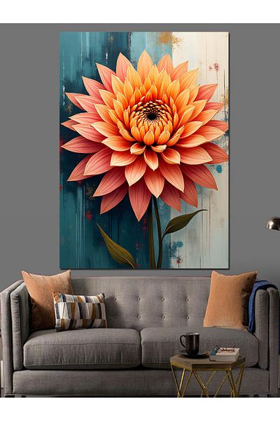 Tablomega Pink Floral Lily Decorative Canvas - Mdf Wooden Painting