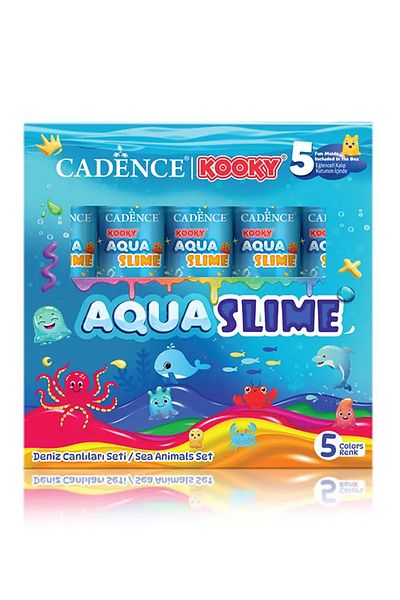 Cadence Aqua Slime - DIY Toy Kit - Sea Creatures Set 5X90Ml