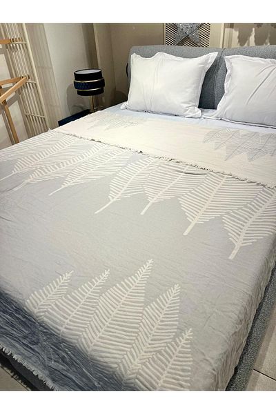 Explore Home Light Gray - Cotton and Poetry Selimi, Double Bedspread
