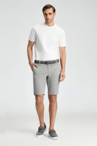 Hemington Cotton Blend Light Gray Chino Shorts