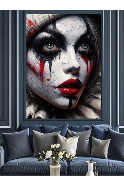 Tablomega Tear Beauty Portrait Decorative Canvas - Mdf Wood Art Print
