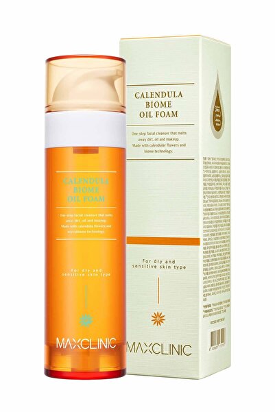 MAXCLINIC Hassas Ciltler İçin Çift Aşamalı Temizlik Sağlayan Calendula Biome Oil Foam