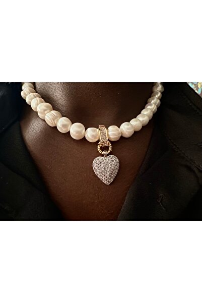 Les Contess Jewelry Doğal Barok İncili Kolye (Dusky Pearl)