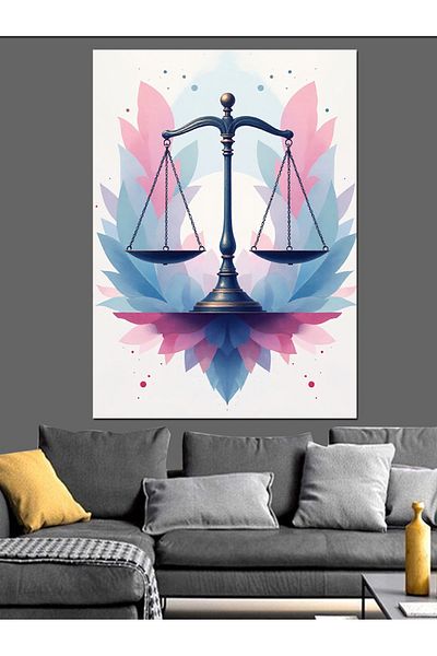 Tablomega Libra Decorative Canvas - Mdf Wood Table