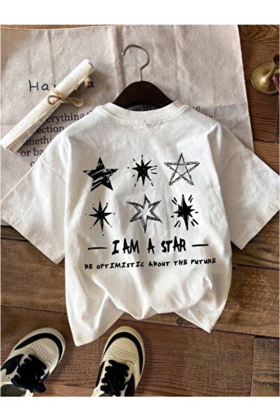 MOONBULL Γυναικείο μπλουζάκι 6 αστέρων I Am A Star με στάμπα στην πλάτη, over...