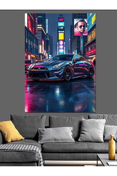 Tablomega Midnight Race Decorative Canvas - Mdf Wooden Painting