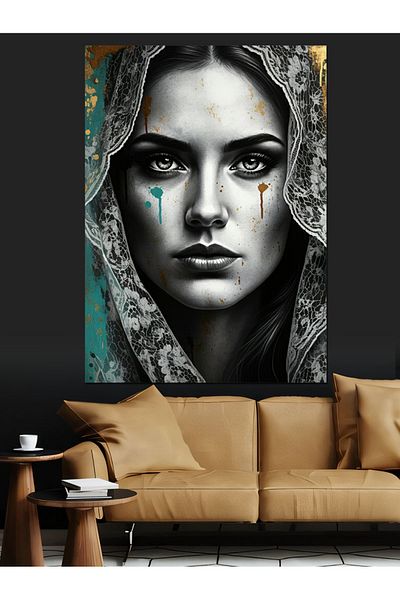 Tablomega Deep Looks Secret Decorative Canvas - Mdf Wooden Painting