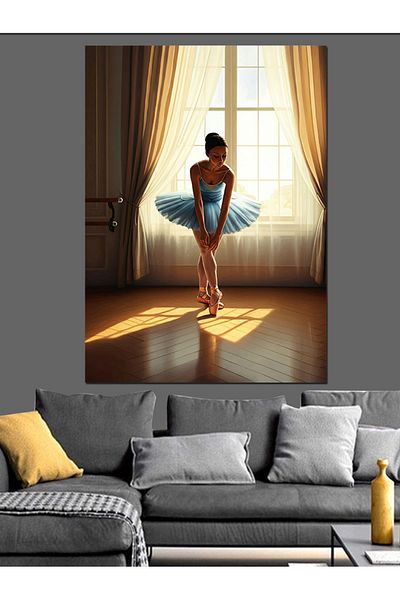 Tablomega Ballerina Light Decorative Canvas - Mdf Wooden Painting