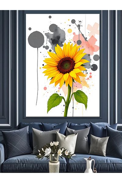 Tablomega Joy of the Sun Decorative Canvas - Mdf Wooden Painting