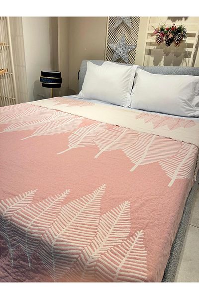 Explore Home Pink Đôi Giường Bằng Vải Cotton Polyester