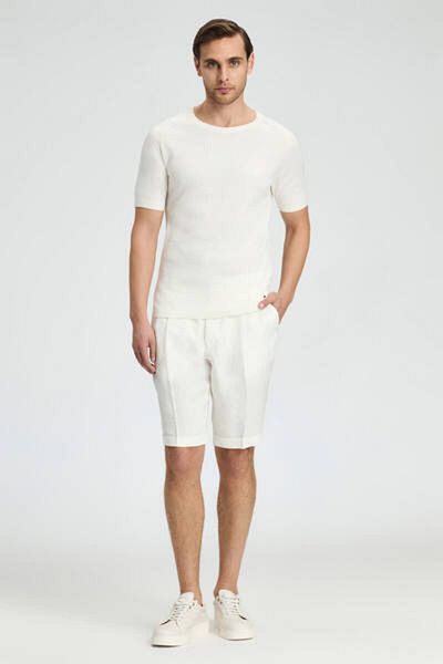 Hemington Crew Neck White Giza Cotton Knitwear T-Shirt
