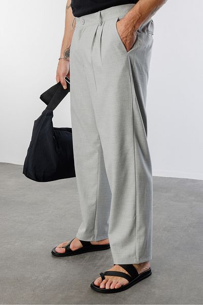 GENIUS STORE بنطال قماش فضفاض للرجال MEN'S-CLOTHES-PANTS