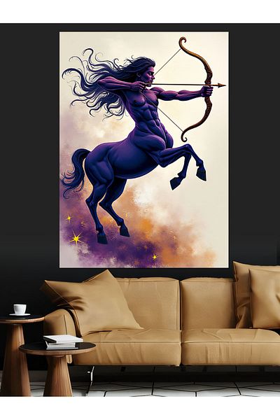 Tablomega Archery Sagittarius Decorative Canvas - Mdf Wooden Painting