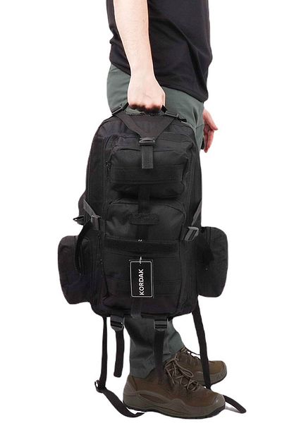 KORDAK Μαύρο Tactical Backpack 45 Lt - Λειτουργική τσάντα Tactical Outdoor