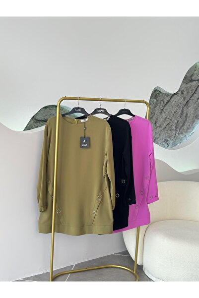 Armine Trend Halkalı Tunik 25YT415 Yağ Yeşili