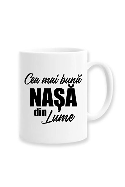 OEM Cana albă personalizată „Cea mai bună nașă din lume”, INOVATIX. 330 ml