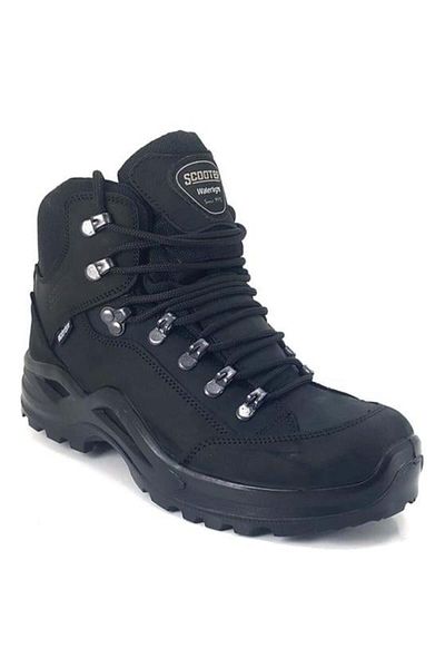 Scooter 1219 Daily Waterproof Men's Boots-Black Nubuck