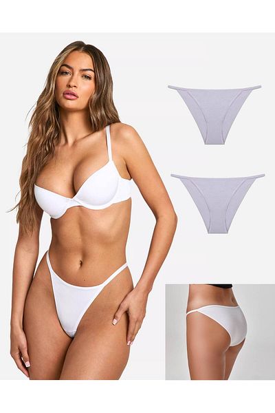 GECKO COLLECTION Gecko Slip Bikini Brazilian Women's Panty with Rubber 2 Pcs