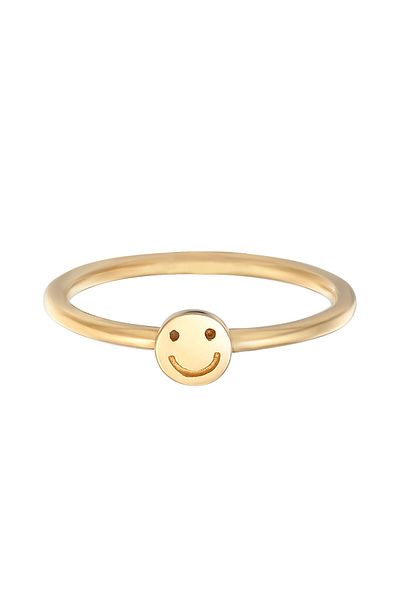 ELLI Ring Ladies With Smiling Face Trend Pinky Ring 925 Sterling Silver