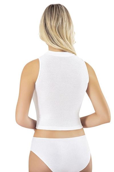 KOTA 6 Pieces Kota Turtleneck Ribbed Padded Crop Tank Top 6805