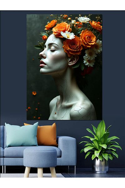 Tablomega Portretul Viselor Florale Pânză Decorativă - Lemn MDF