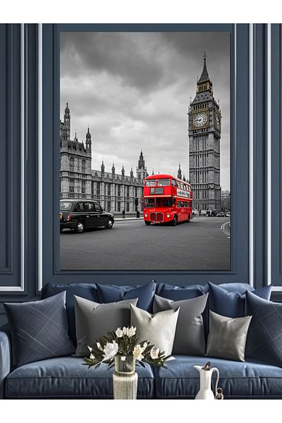 Tablomega London And Double Decker Bus Decorative Canvas - Mdf Wood Art Print