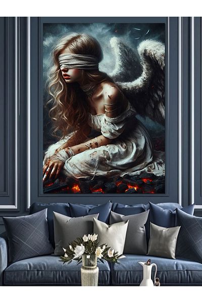 Tablomega Bound Angel Beauty Decorative Canvas - Mdf Wooden Painting