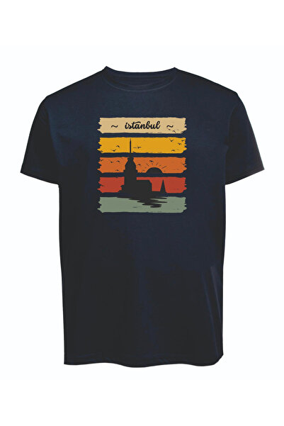 Baran Işık Μπλουζάκι με στάμπα από βαμβακερό μονόχρωμο μπλουζάκι