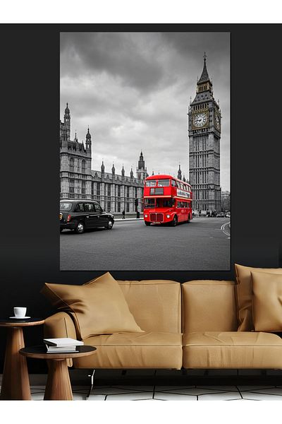 Tablomega London And Double Decker Bus Decorative Canvas - Mdf Wood Art Print
