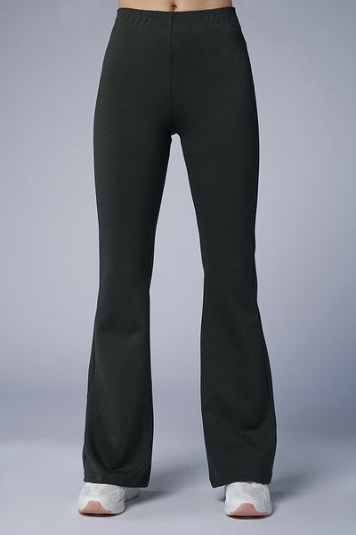 bilcee Women's Khaki High Waist Flare Pants 4555