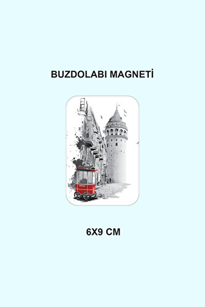 Tutunabilir Kağıt Magnet za frižider u obliku Galatske kule