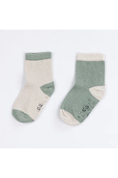 KidZee Комплект от 2 бебешки чорапи Sage Organic