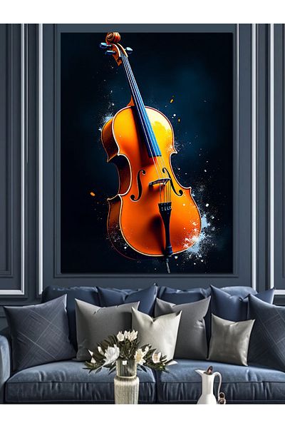 Tablomega Canvas Decorativ Magic of the Violin - MDF Wood Table