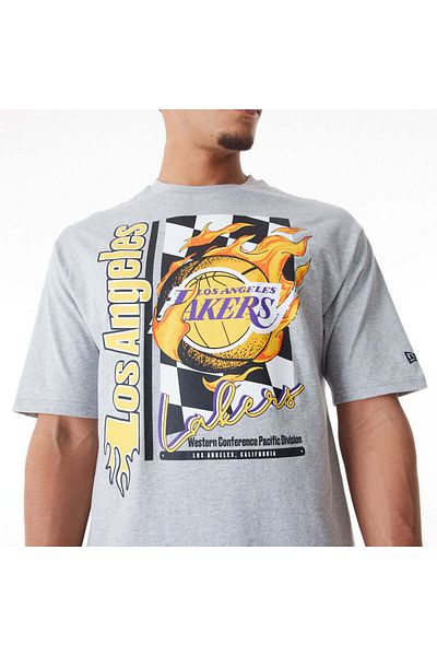 NEW ERA Tricou Newera Nba Flame Print Os Tee