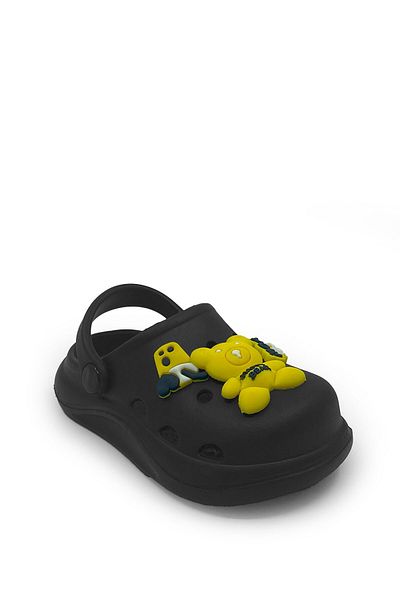 stilfest Children's Slippers Black Teddy Bear Sandals Slippers