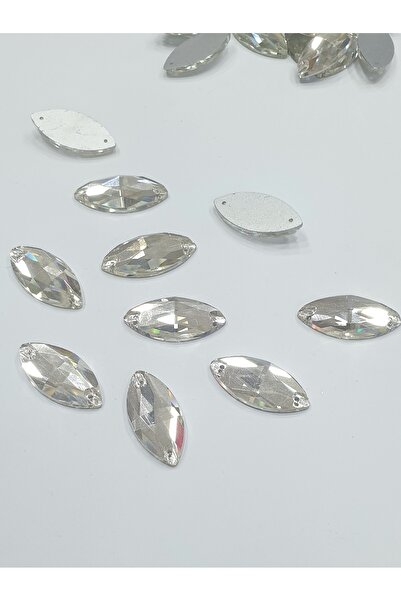 CRYSTALSHOP Димак Камінь - 15*32 мм Кришталь (24 ШТУКИ)