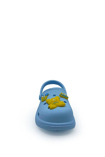 royalmoni Comfortable Daily Children's Slippers Blue with Teddy Bear