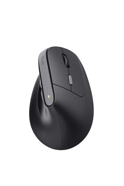 Trust Mouse Wireless Ergonomic Trust Bayo II, clic silentios, 800-2400 DPI, reincarcabil USB-C (Negru)